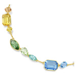 Gema necklace Mixed cuts, Multicolored, Gold-tone plated